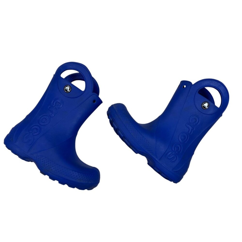 CROCS Kids Blue Handle Rain Boots